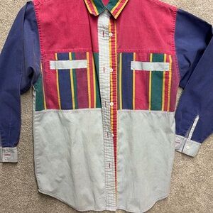 Vintage Colorful Striped Shirt